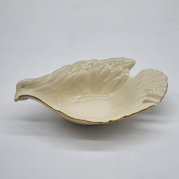 Lenox Dove Dish Open Candy Dish Hand Decorated 24k Gold Trim Made in USA - Picture 2 of 7